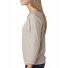 Next Level Women's Sand Terry Raw-Edge 3/4-Sleeve Raglan Tee