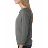 Next Level Women's Warm Gray Terry Raw-Edge 3/4-Sleeve Raglan Tee