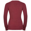 Russell Collection Women's Cranberry Cotton Acrylic V Neck Sweater