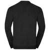 Russell Collection Men's Black Cotton Acrylic V Neck Cardigan