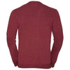 Russell Collection Men's Cranberry Cotton Acrylic V Neck Cardigan