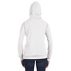 Anvil Women's White Full-Zip Hooded Fleece