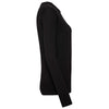 Russell Collection Women's Black Cotton Acrylic Crew Neck Sweater
