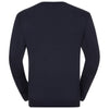 Russell Collection Men's French Navy Cotton Acrylic Crew Neck Sweater