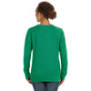 Anvil Women's Heather Green Mid-Scoop French Terry Sweatshirt