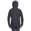 Anvil Women's Heather Dark Grey Hooded French Terry Sweatshirt