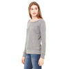 Bella + Canvas Women's Grey Triblend Wide Neck Sweatshirt