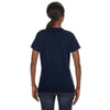 Anvil Women's Navy Midweight Mid-Scoop T-Shirt