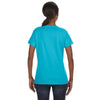 Anvil Women's Pool Blue Midweight Mid-Scoop T-Shirt