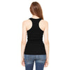 Bella + Canvas Women's Black Sheer Mini Rib Racerback Tank