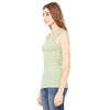 Bella + Canvas Women's Moss Green Sheer Mini Rib Racerback Tank