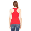 Bella + Canvas Women's Red Sheer Mini Rib Racerback Tank