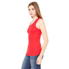 Bella + Canvas Women's Red Sheer Mini Rib Racerback Tank