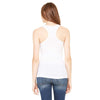 Bella + Canvas Women's White Sheer Mini Rib Racerback Tank