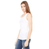 Bella + Canvas Women's White Sheer Mini Rib Racerback Tank