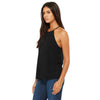 Bella + Canvas Women's Black Flowy High Neck Tank