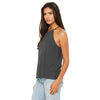 Bella + Canvas Women's Dark Grey Heather Flowy High Neck Tank