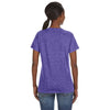 Anvil Women's Heather Purple Lightweight V-Neck T-Shirt