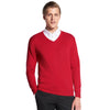 SOL'S Men's Red Galaxy Cotton Acrylic V Neck Sweater
