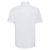 Russell Collection Men's White Short Sleeve Easy Care Oxford Shirt