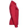 Russell Collection Women's Classic Red Long Sleeve Easy Care Poplin Shirt