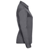 Russell Collection Women's Convoy Grey Long Sleeve Easy Care Poplin Shirt