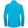 Russell Collection Women's Turquoise Long Sleeve Easy Care Poplin Shirt