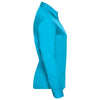 Russell Collection Women's Turquoise Long Sleeve Easy Care Poplin Shirt