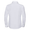 Russell Collection Women's White Long Sleeve Easy Care Poplin Shirt