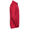 Russell Collection Men's Classic Red Long Sleeve Easy Care Poplin Shirt