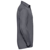 Russell Collection Men's Convoy Grey Long Sleeve Easy Care Poplin Shirt