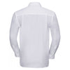 Russell Collection Men's White Long Sleeve Easy Care Poplin Shirt