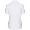 Russell Collection Women's White Short Sleeve Easy Care Cotton Poplin Shirt