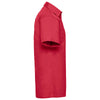 Russell Collection Men's Classic Red Short Sleeve Easy Care Cotton Poplin Shirt