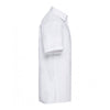 Russell Collection Men's White Short Sleeve Easy Care Cotton Poplin Shirt