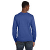 Anvil Men's Heather Blue Lightweight Long-Sleeve T-Shirt