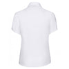 Russell Collection Women's White Short Sleeve Ultimate Non-Iron Shirt