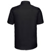 Russell Collection Men's Black Short Sleeve Tailored Ultimate Non-Iron Shirt