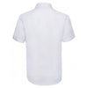 Russell Collection Men's White Short Sleeve Tailored Ultimate Non-Iron Shirt