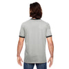 Anvil Men's Heather Grey/True Heather Dark Grey Lightweight Ringer T-Shirt