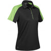 Stormtech Women's Black/Spring Green Ensign Polo