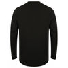 Front Row Men's Black Washed Long Sleeve Henley T-Shirt