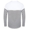 Front Row Men's White/Navy Long Sleeve Breton Stripe T-Shirt