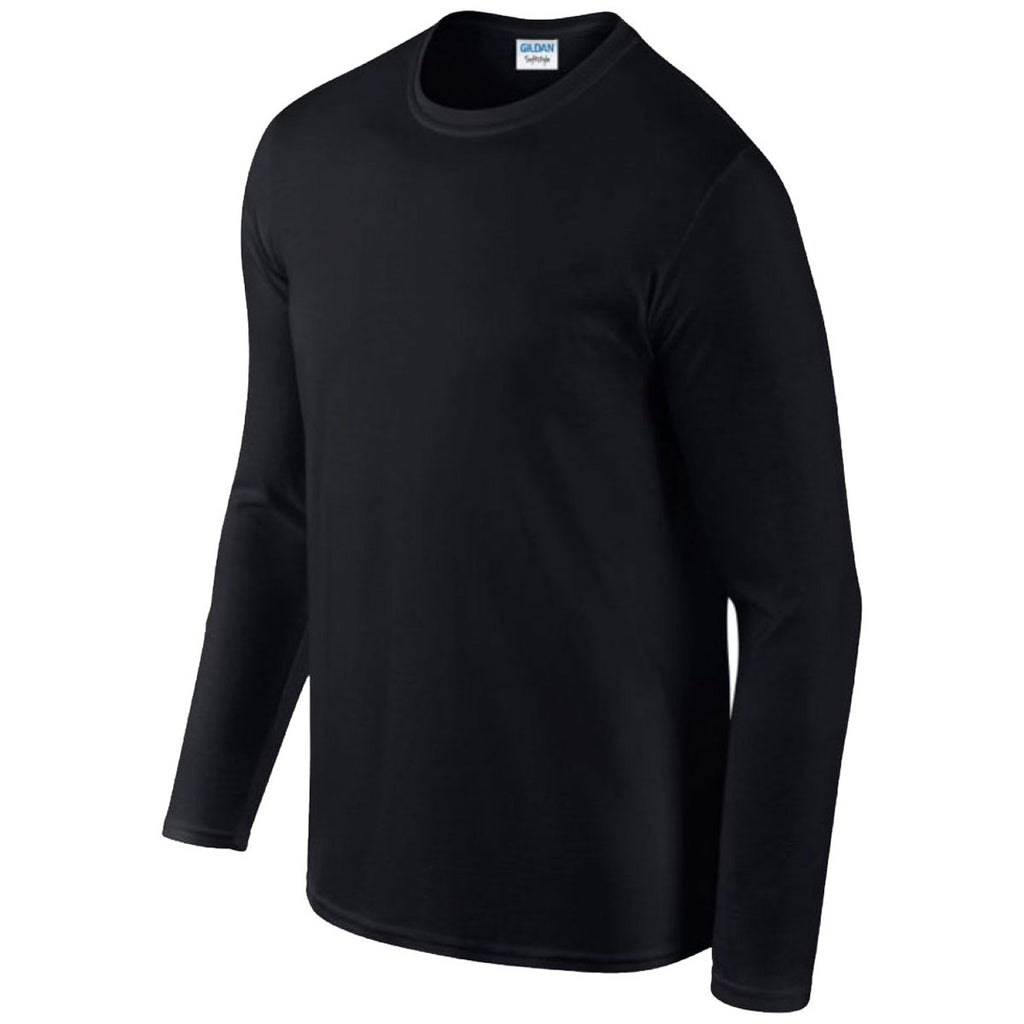 Gildan Men's Black SoftStyle Long Sleeve T-Shirt