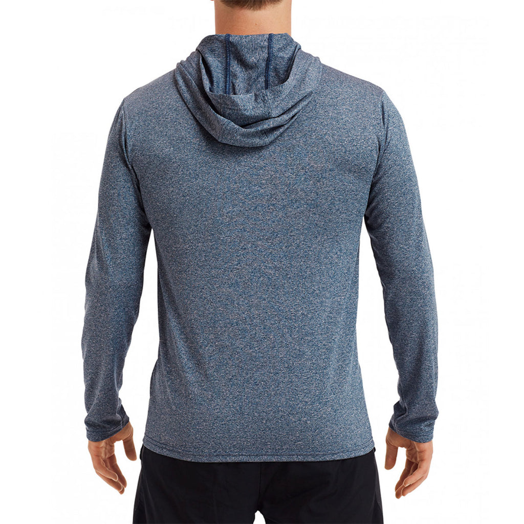 Gildan Men's Heather Sport Dark Navy Performance Hooded T-Shirt