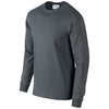 Gildan Men's Charcoal Ultra Cotton Long Sleeve T-Shirt