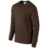 Gildan Men's Dark Chocolate Ultra Cotton Long Sleeve T-Shirt