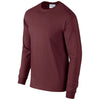 Gildan Men's Maroon Ultra Cotton Long Sleeve T-Shirt