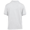 Gildan Youth White DryBlend Jersey Polo Shirt