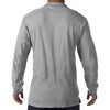 Gildan Men's Sport Grey Long Sleeve Premium Cotton Double Pique Polo Shirt